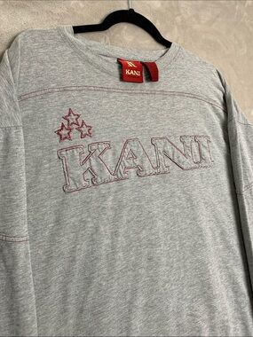 KANI | 2X XXL Men Y2K 90S T SHIRT | GREY RED SPELLOUT KANI